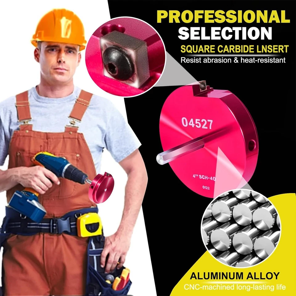 04527 PPR400 4 Inch Plastic Pipe Fitting Reamer Saves Fittings PVC CPVC ABS - Image 2 of 4