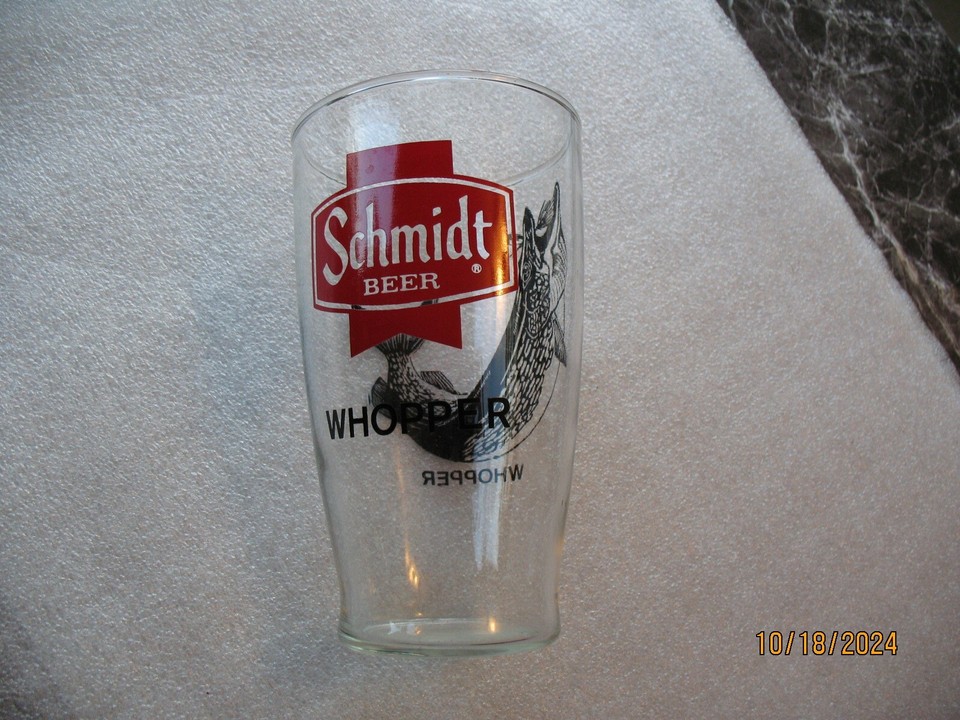 VINTAGE SCHMIDT'S BEER WHOPPER 32 OZ GLASSNORTHERN PIKE eBay