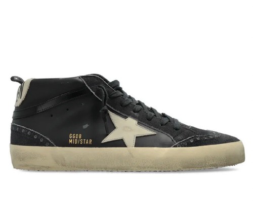 Golden Goose Mid Star Sneakers Men Black, White Gray Size 46 US Men 13