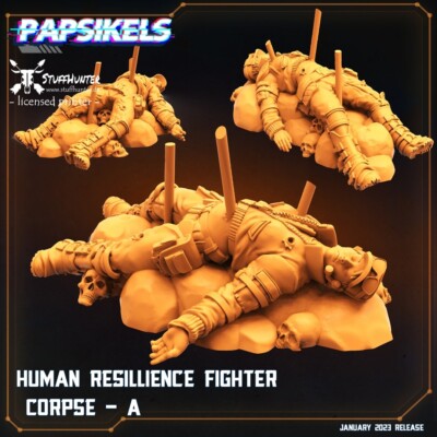 Human Resilience Fighter Corpse A - Papsikels - Tabletop Wargaming Sci-Fi