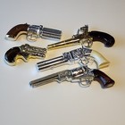 Lot 5 Vintage Avon Guns Revolver Ammo Men's After Shave and Cologne Decanters