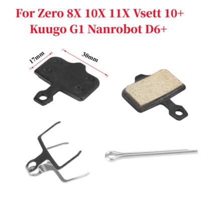 For Zero 8X 10X 11X Vsett 10+ Kuugo G1 Nanrobot D6+ E-Scooter Metal Brake Pads