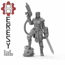 Female Inquisitor Aghmar HL06 28mm Imperial Guard Miniature Heresy Lab