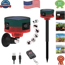 130dB Solar Powered Motion Sensor Alarm with Custom Sound Recording Options