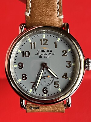 Men's 41mm Shinola Detroit Argonite-1069 Gray Dial Watch!