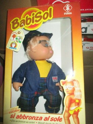 VINTAGE FURGA WINTER BABYSOL PUPPE REF.3454 MADE IN ITALY