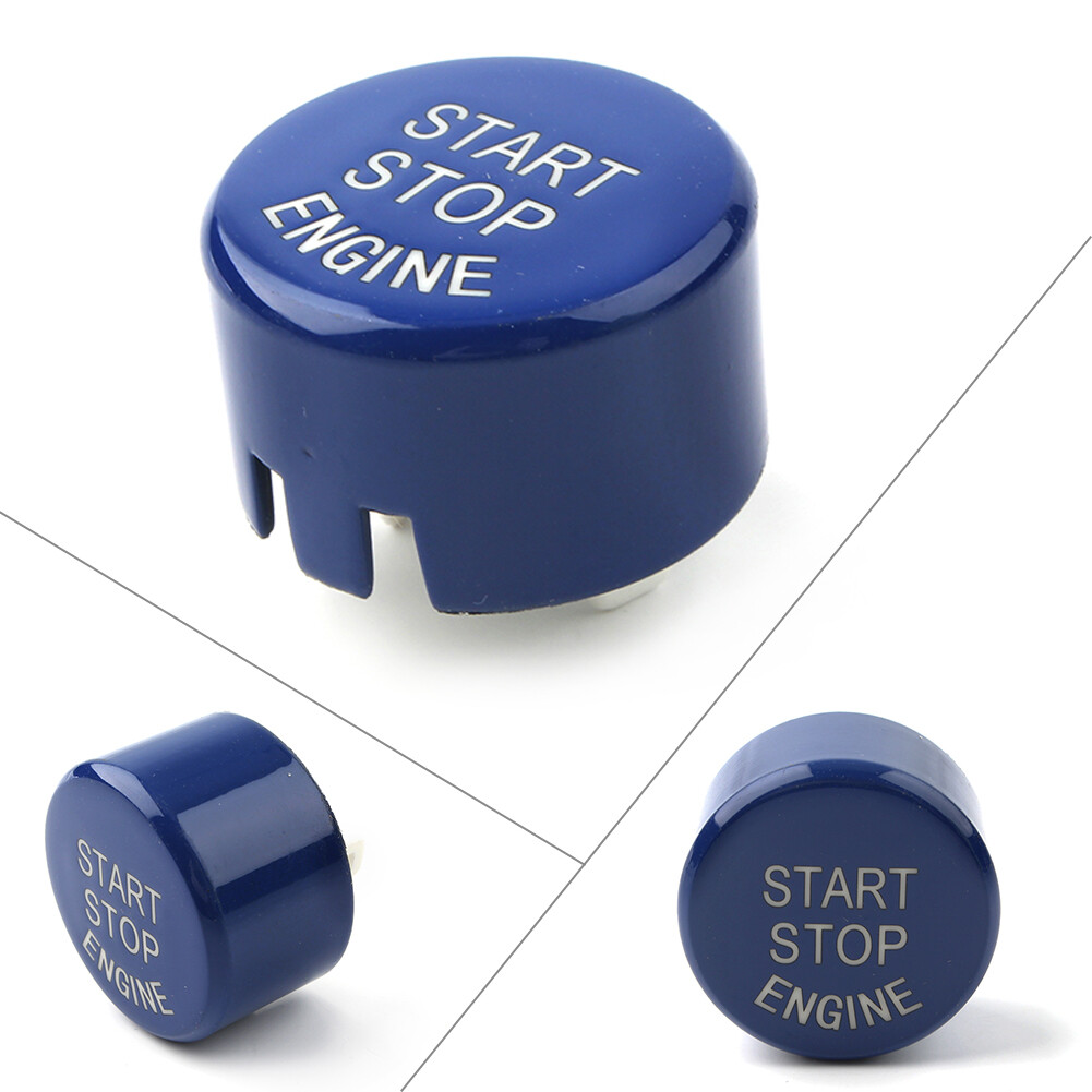 Blue Engine Start Stop Button Cover Trim For BMW 5 Series G30  G Chassis Car