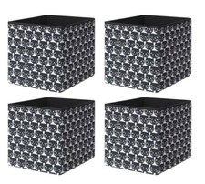 4 IKEA DRONA Fabric Storage Boxes KALLAX Shelf Toy Magazine Organiser 33x38x33cm