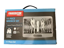 Freedom Tools 11 Piece Steel Wrench Set w/ Carry Case