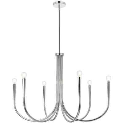 Chandelier Ceiling Light Fixture Chrome For Bedroom Foyer Living Dining Room 36''