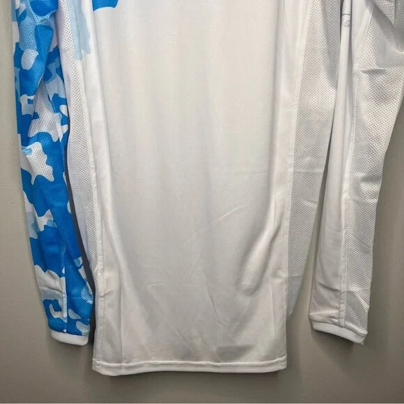 NWT NOLOGO Bmx Training Shirt Long Sleeve Blue and White Camo Men’s XL