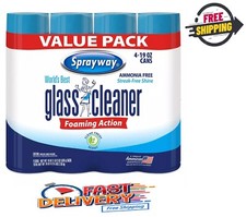 Sprayway, Glass Cleaner, 19 Oz Cans, Pack of 4 - Free Shipping