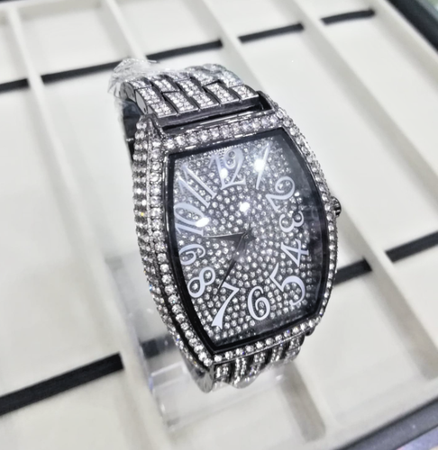 Orologio da Uomo da Polso Diamond Diamantato Nero con Zirconi Visto su  Instagram | eBay