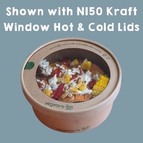 N150 Standard Biodegradable Compostable Food Container Bowls 16oz x 50 - Picture 9 of 22