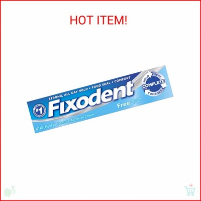 Fixodent Free Cream 2.4z, Strong All-Day Hold