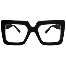 Oversized Square Blue Light Glasses Big Frame Computer Eyewear Thick Fashion ...