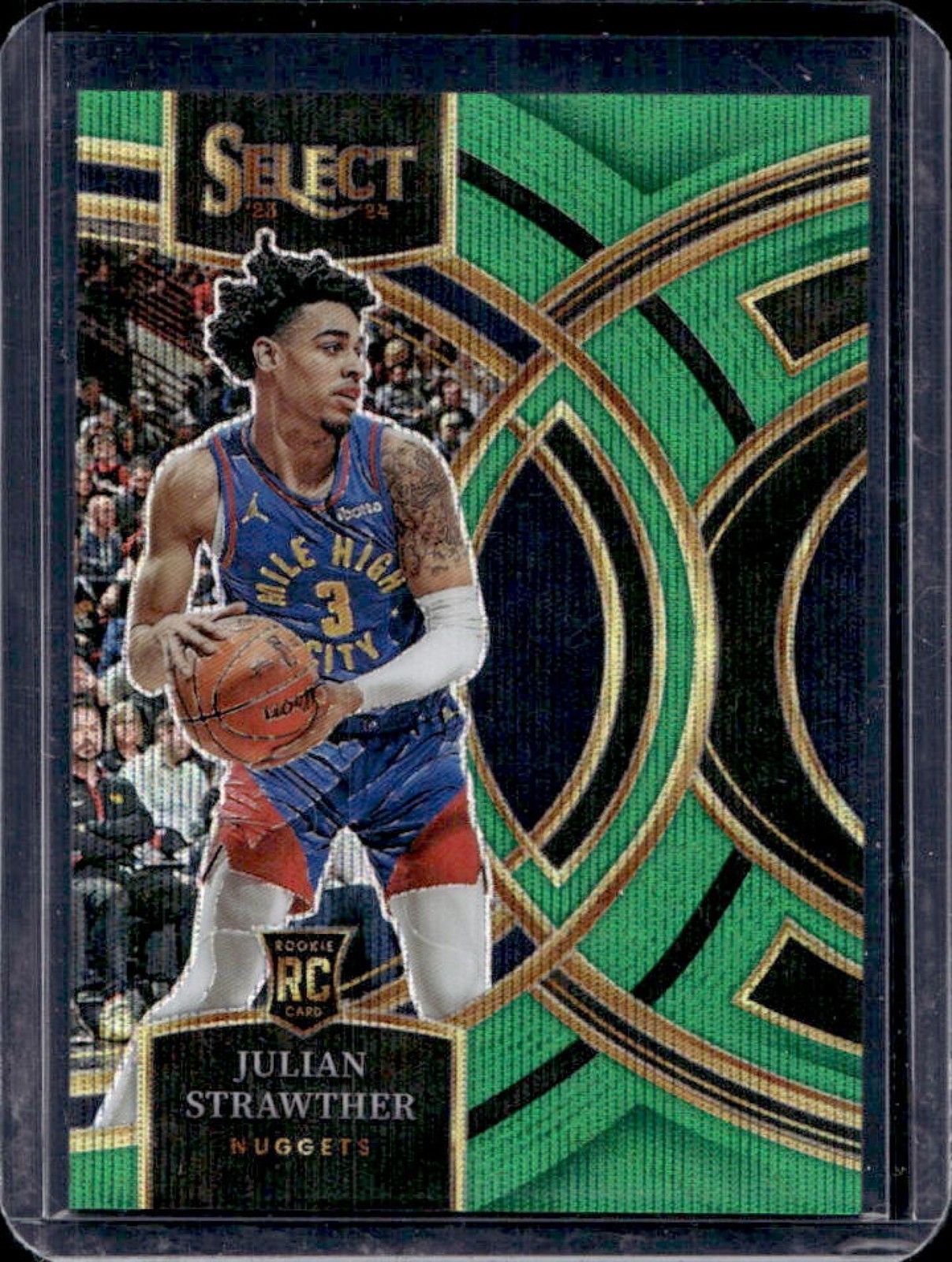 2023-24 Select Julian Strawther RC Green Wave Prizm Premier Level #14/50