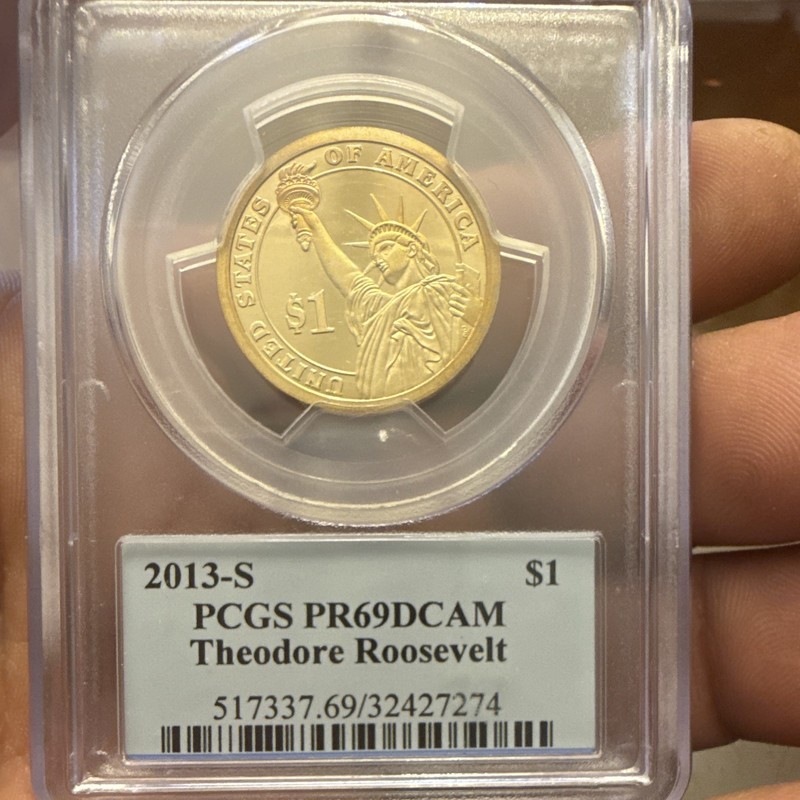 2013-S Theodore Roosevelt Presidential $1 Proof PCGS PR69DCAM