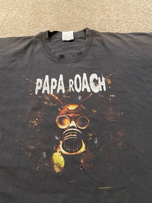 Papa Roach Infest Nu Metal Band T Shirt XL Used Faded Black