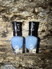 Lot of 2 Sally Hansen Miracle Gel Step 1 Nail Polish Blue 0.5 fl oz Each