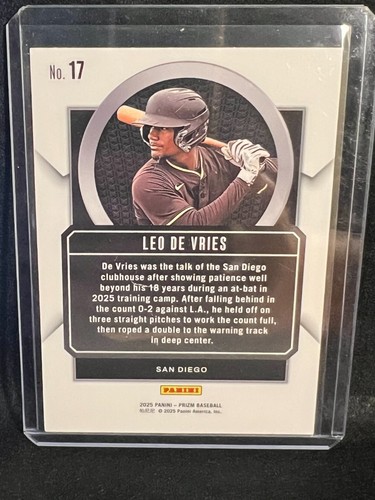 Leo De Vries 2025 Panini Prizm Talisman #17 - San Diego Padres - Picture 2 of 2