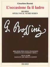 Libro de partituras de piano Gioachino Rossini L'occasione Fa Il Ladro partitura vocal
