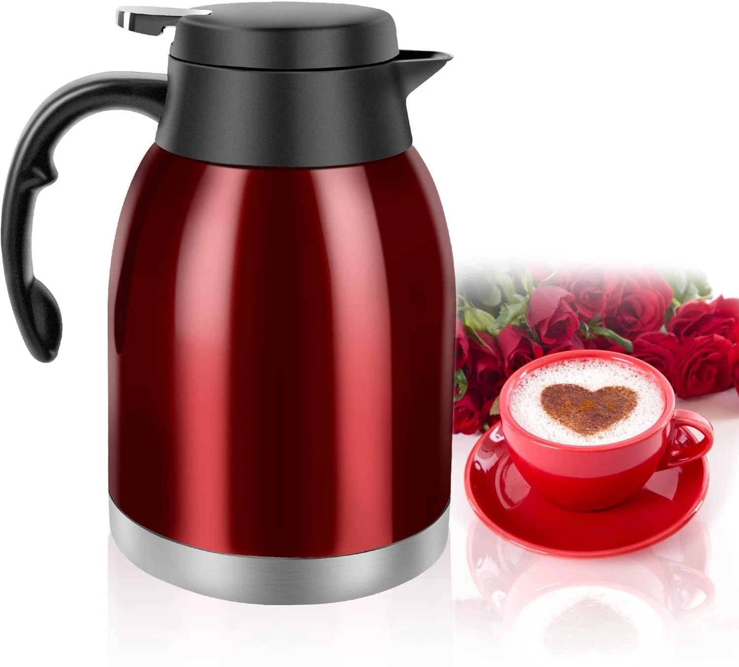 54Oz Thermal Coffee Carafe, Stainless Steel Insulated Thermal, Double Wall Vacuu - Picture 1 of 3