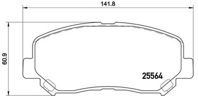 Vorderachse BREMBO P 49 045 Bremsbelagsatz, Scheibenbremse für MAZDA,MAZDA (CHAN
