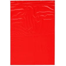 Plymor 9" x 12", Red 2 Mil Zipper Reclosable Plastic Bags