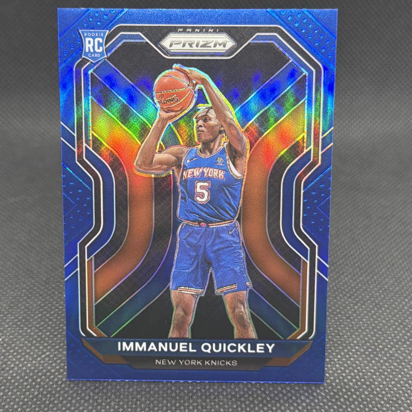 2020-21 Panini Prizm - Immanuel Quickley #296 Blue Prizm /199 (RC)