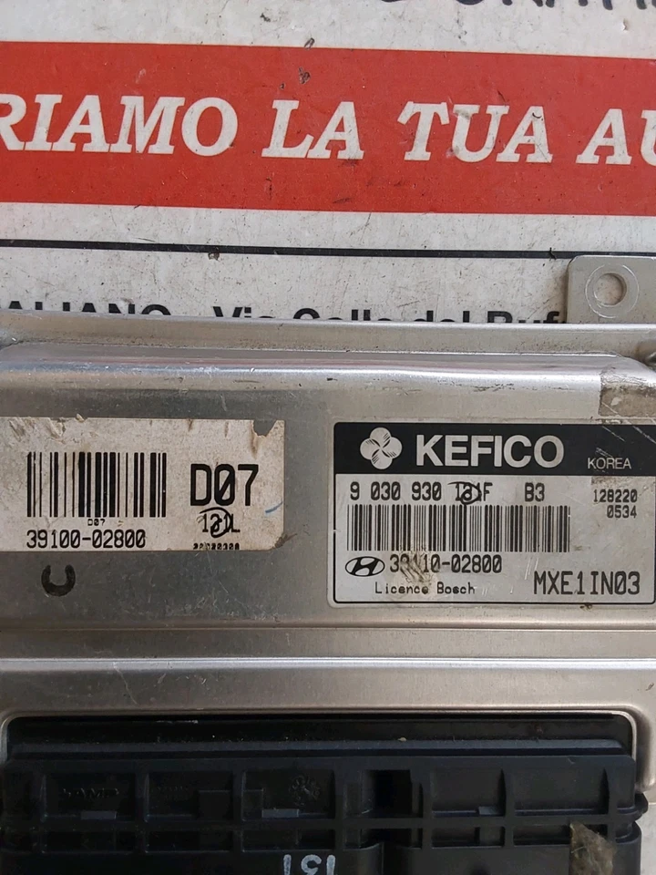 CENTRALINA MODULO UNITA COMANDO GESTIONE MOTORE HYUNDAI ATOS 1.0 BENZINA 98-03 - Immagine 4 di 4