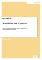 Florian Hauser | Betriebliches Vorschlagswesen | Taschenbuch | Deutsch (2003)