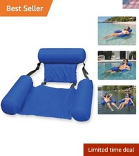 Blue Inflatable Pool Lounge Water Chair - Quick Dry with Reinforced Straps