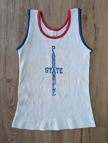 VINTAGE Oklahoma Panhandle State University PSU RODEO TEAM Waffle Tank Top XL