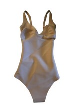 NWT SKIMS Body Core Sculpt Plunge Thong Bodysuit Nude Clay Extra Small XS