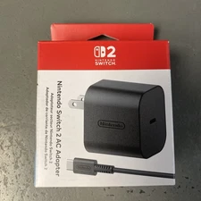 Nintendo Switch 2 AC Adapter Replacement Power Adapter Black