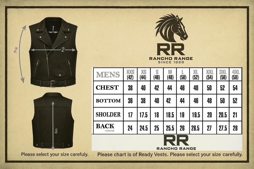 Handmade Black Punk Leather Vest | Long Spiked & Silver Studded Men's Jacket - Image 3 of 3