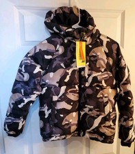 Target All In Motion Kids Size M 8 Camo Puffer Jacket Gray/Black/Brown