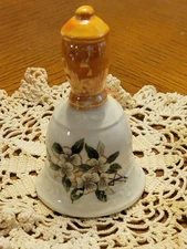 Vintage Lugene's Dinner Bell White State Flower Japan Collectible Decorative