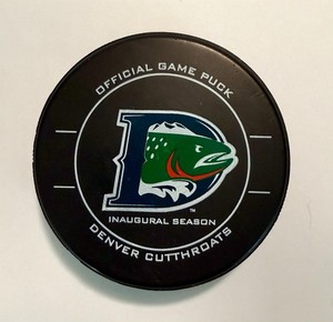 Rare Denver Cutthroats CHL Inaugural Season Official Game Puck 2012-13