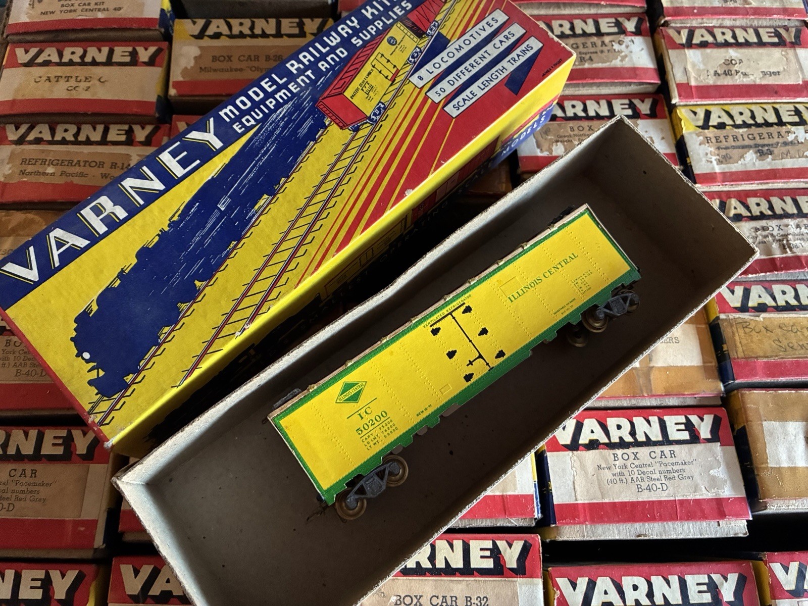 Box Lot Of 39 Vintage Varney HO Scale Freight Car Train Kits for Model ...