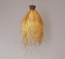 2 x Urban Outfitters Mini Raffia Lampshade Light Fitting Shade - New (2 Pack)