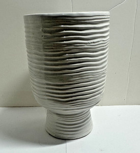 Accent Decor Monaco Vase 4" x 4" x 6.50" White Ceremic