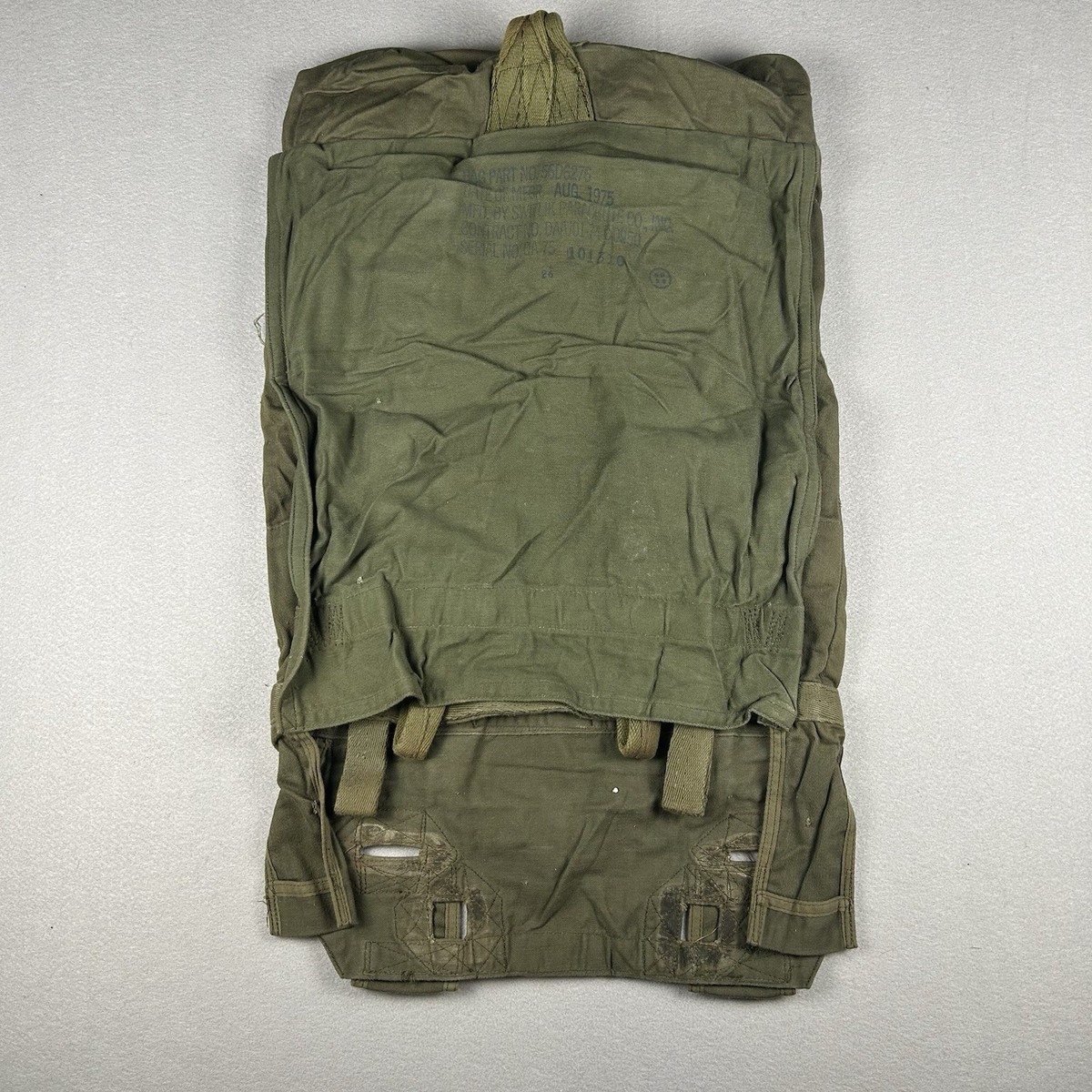 Military Bag Parachute Deployment OD Green Canvas No Line 1975 | eBay