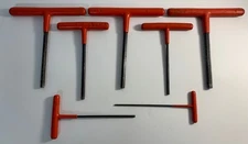 T Handle Allen Wrench Hex Key Lot of 7 SAE
