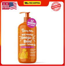 Wild Alaskan Salmon Oil Formula For Dogs  Cats - Omega 3 Skin  Coat Support