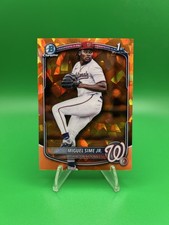 MIGUEL SIME JR. 2025 BOWMAN CHROME DRAFT 1ST SAPPHIRE ORANGE /25