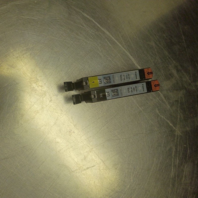 Canon CLI 271 Genuine Ink Tanks - Black And Yellow Original OEM - NEW/SEALED!