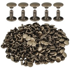 Selyse 100 rivetti cavi 9 x 9 mm fusto a doppia testa rivetti decorativi in