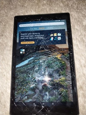 Amazon Fire HD 10 7th Gen Wi-Fi Tablet 32GB Black (Cracked)